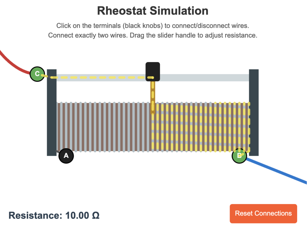 Rheostat simulation